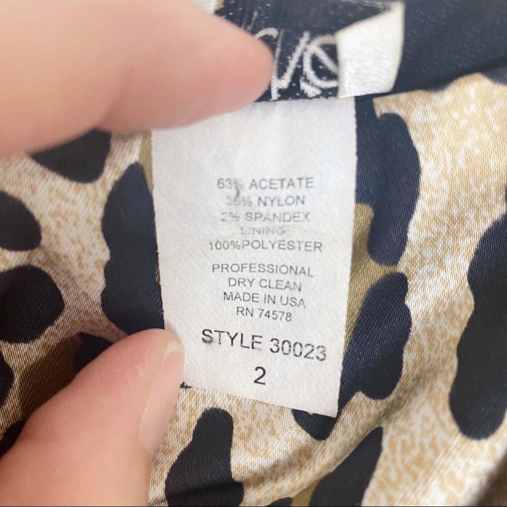 CACHE Y2K Animal Print Slip Dress Sweetheart neckline 2 Cheetah Leopard Vintage - Picture 14 of 14